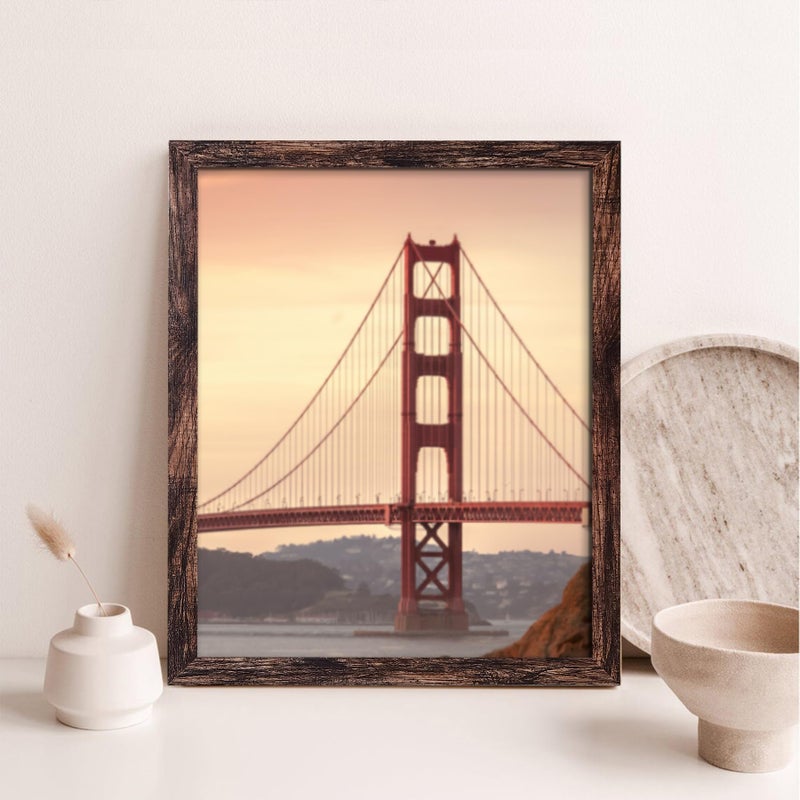 BESCRCL 22x28 Picture Frame Brown, Poster Frames Wall Hanging, Display Pictures 22 x 28 without Mat, 1 Pack - Image 4