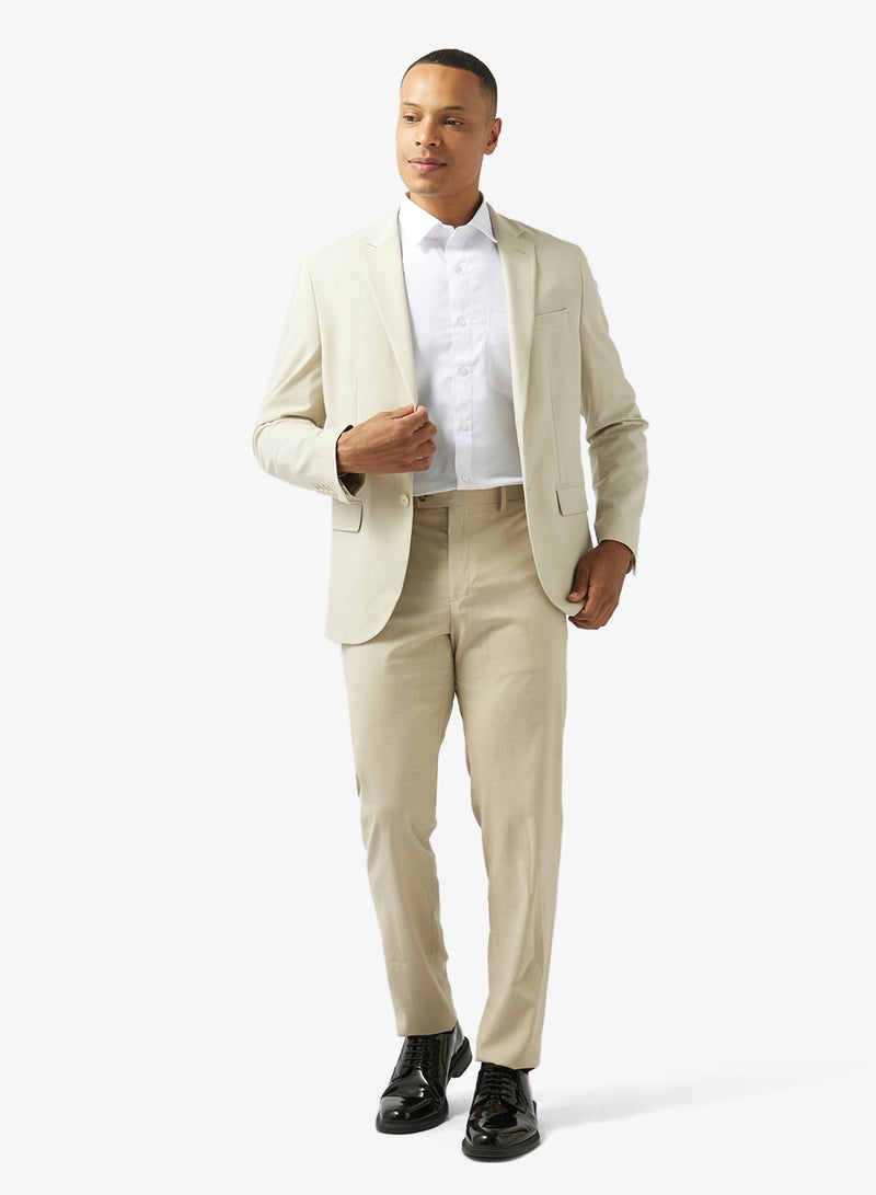 Robert Wood Mens 100% Cotton Self Weave Plain Shirt - Image 4