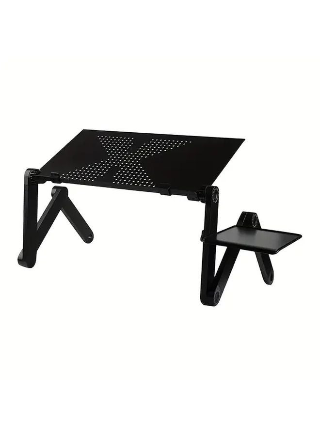 1pc Adjustable Aluminum Laptop Stand Foldable Lightweight Portable Desk with Mouse Pad Heat Dissipation for Home Office PC Notebook - Image 1