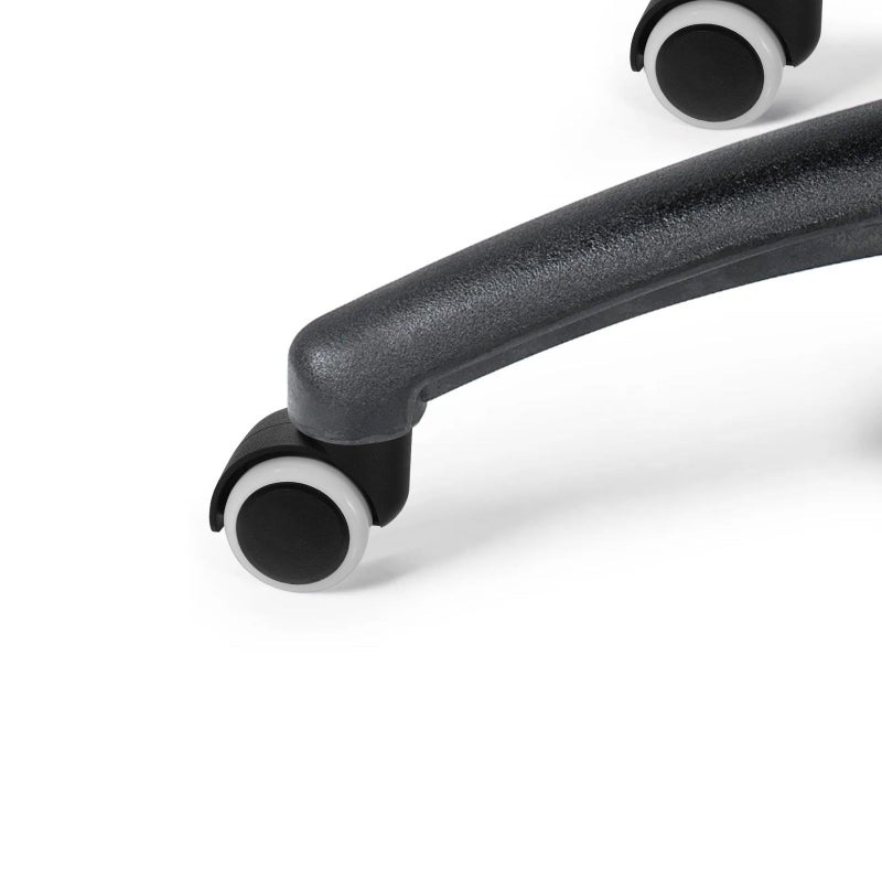 Snap Ring Stem Chair Casters 4 Pack 10mm Office Chair Wheel Replacement Black White - Image 4