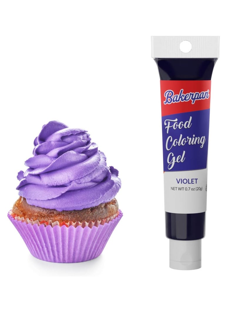 Bakerpan Bakerpan Food Coloring Gel For Icing, Decorating Cakes .7 oz Squeeze Tubes (Violet) - Image 1