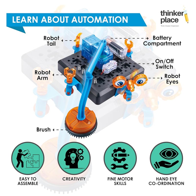 ThinkerPlace Space Cleaning Robot DIY Kit | Build, Learn & Play | STEM Toy for Kids Age 8+ | Automation Learning Kit with AR Experience | Fun Educational Game - Image 4