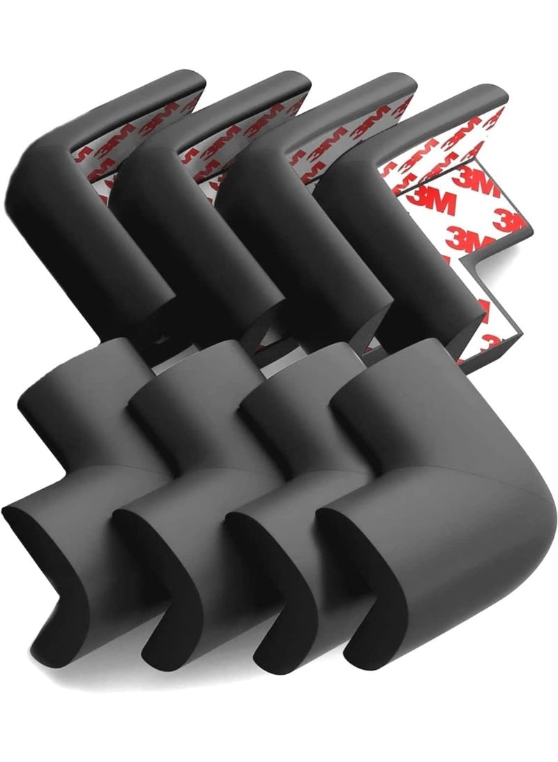 8-Pack Corner Protector Baby To Baby Proof Corners And Edges; Table Corner Covers Baby Safety, Soft Rubber Foam Cushion Corner Guards, Child Proofing Pads, Table Corner Protectors For Furniture, Black - Image 1