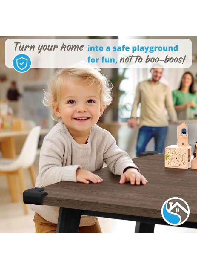 8-Pack Corner Protector Baby To Baby Proof Corners And Edges; Table Corner Covers Baby Safety, Soft Rubber Foam Cushion Corner Guards, Child Proofing Pads, Table Corner Protectors For Furniture, Black - Image 5