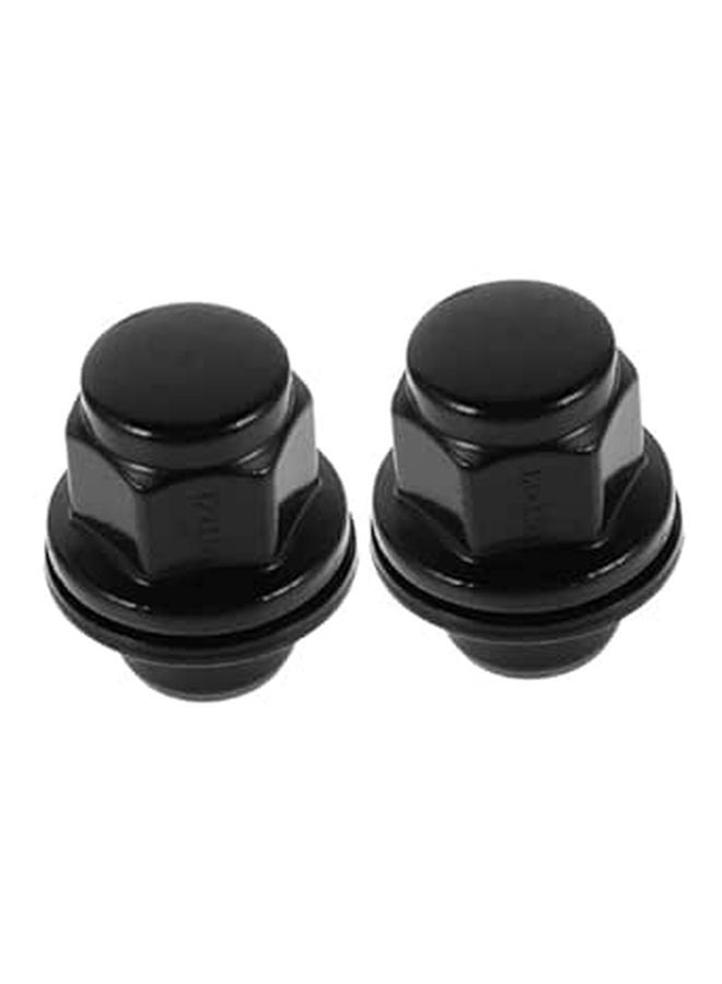 Black Wheel Lug Nuts 2pcs Set Heavy Duty 12x1 5 Compatible with Toyota Car Truck - Image 1