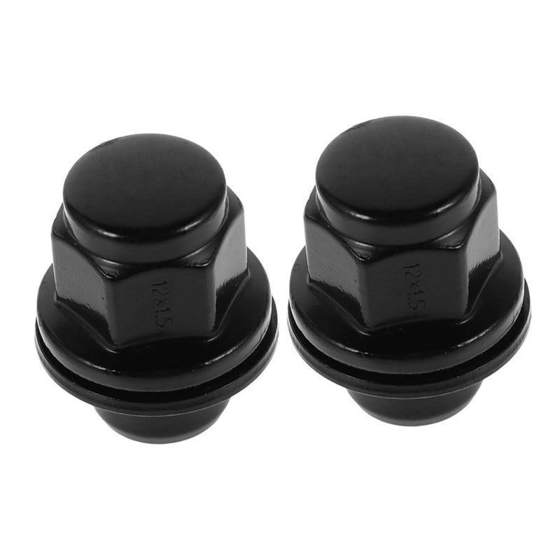 Black Wheel Lug Nuts 2pcs Set Heavy Duty 12x1 5 Compatible with Toyota Car Truck - Image 2