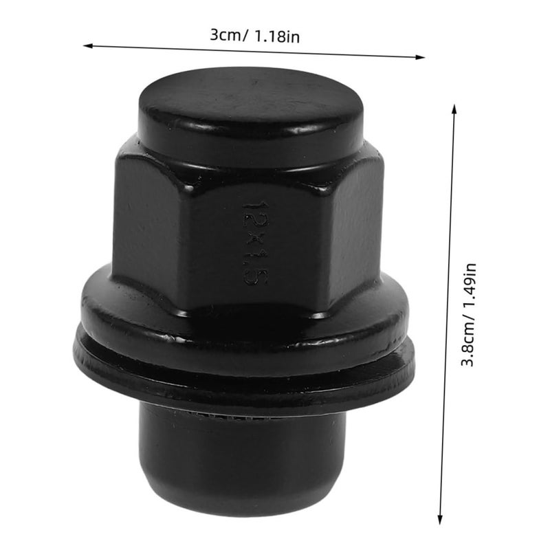 Black Wheel Lug Nuts 2pcs Set Heavy Duty 12x1 5 Compatible with Toyota Car Truck - Image 3