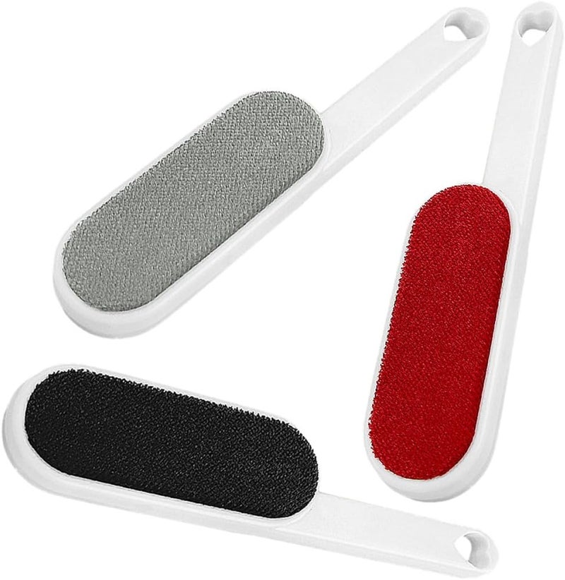 Cabilock 3pcs Pet Hair Remover Brush Set for Clothes and Furniture, Double-Sided Electrostatic Lint Brush with Sticky Bristles, Reusable Dog and Cat Hair Removal Tool for Carpet and Bedding - Image 1