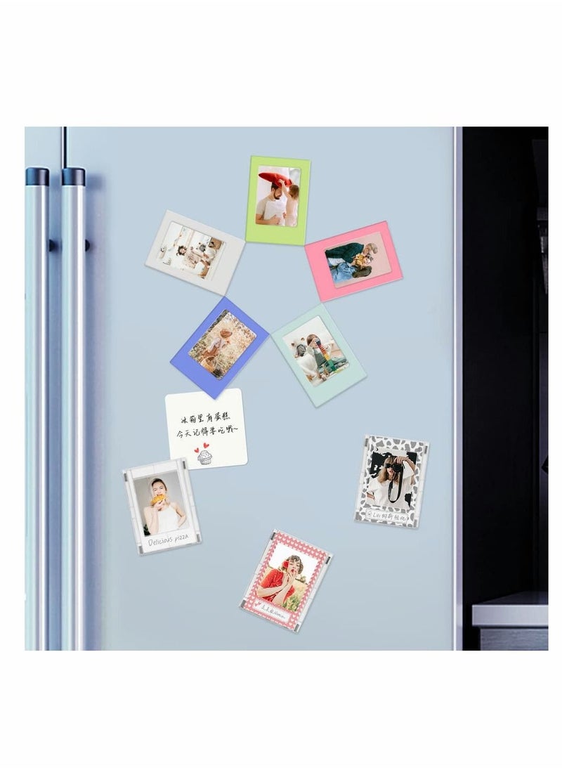 KASTWAVE - Magnetic Photo Picture Frame, 10 Pcs DIY Mini Table Fridge Frame for Office Cabinet Locker - Image 1