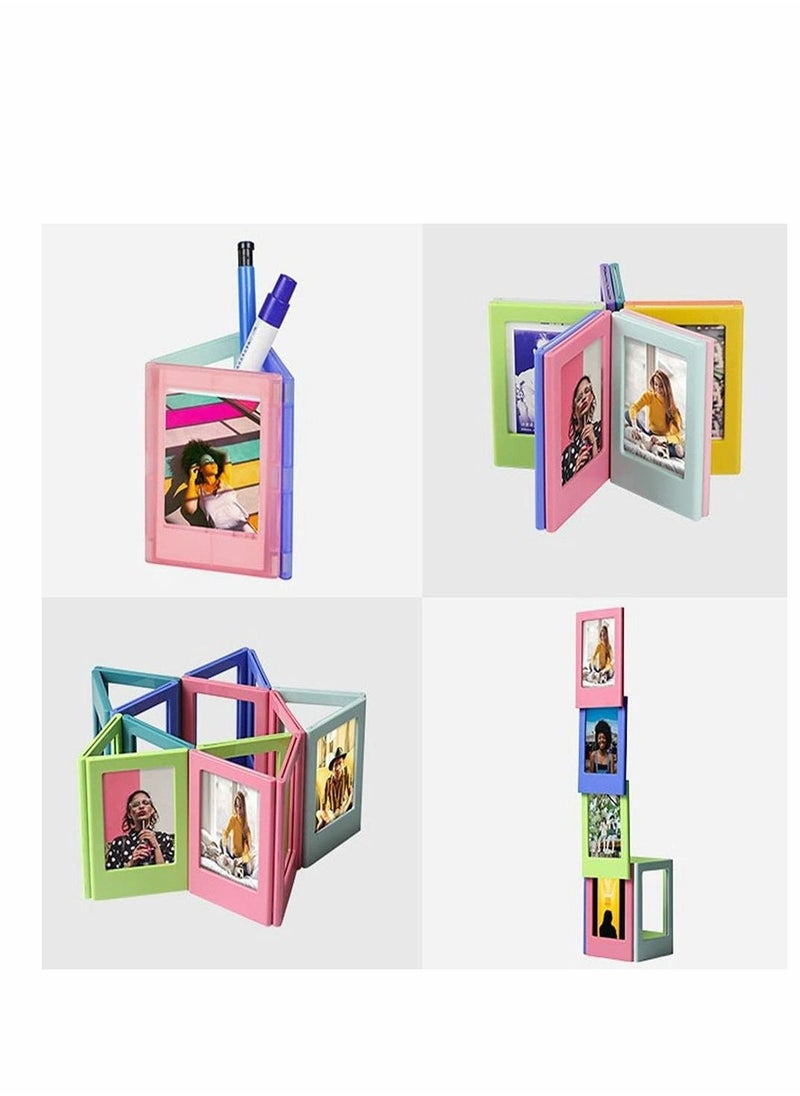 KASTWAVE - Magnetic Photo Picture Frame, 10 Pcs DIY Mini Table Fridge Frame for Office Cabinet Locker - Image 1