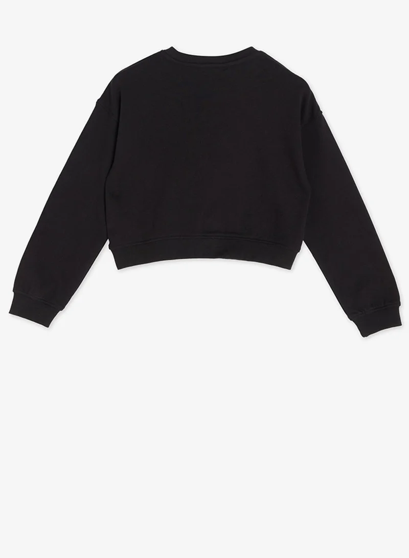 Guess Jet Black A996 Kids Oversize Long Sleeve Active Top for Women | Best Price UAE