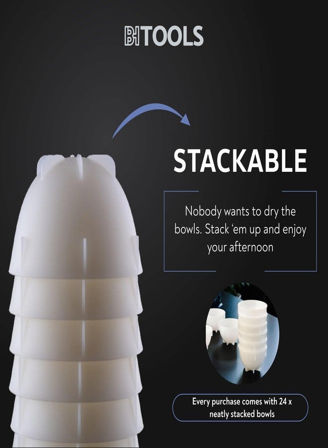 BARISTA HUSTLE White Coffee Cupping Bowls 200ml - Stackable Heat-Preserving Cups - Premium Material Ideal for Coffee Tasting, High-Density Polyethylene for Zero Taste Interference - Set of 24 - Image 5