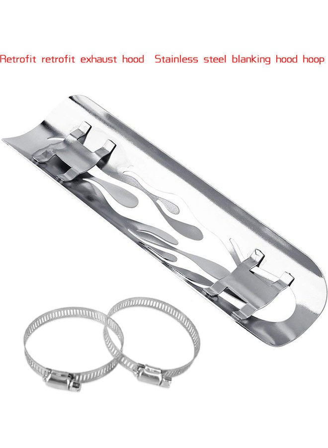 NIBEMINENT Motorcycle Exhaust Muffler Pipe Heat Shield Cover - Image 2