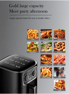 ET-LIFE Air Fryer 10L, Rapid Hot Air Circulation for Frying, Grilling, Broiling, Roasting, Baking and Toasting 10L 2400W SZ-801 Black  - Image 3