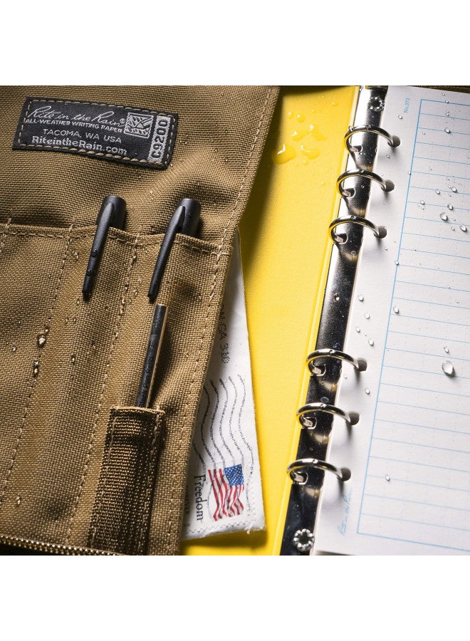 Rite in the Rain Rite in the Rain All-Weather CORDURA® Fabric, 1/2" Ring Binder Cover, 6 3/4" x 8 7/8", Tan Cover (No. C9200)  - Image 3