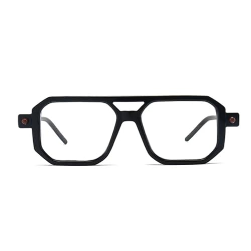 AUGEN By Visions India Retro Vintage Square Abstract Unisex Sunglasses UV400 Protected Medium Size (C9, 163) - Image 2