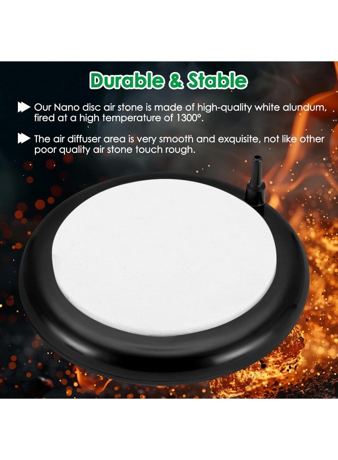 hygger Aquarium Air Stone Kit, Fish Tank Bubbler, Nano Furnace Flue Round Air Stone Disk Set for Hydroponics, Small Bubbles, Ultra-High Dissolved Oxygen Diffuser (4 Inch) - Image 4