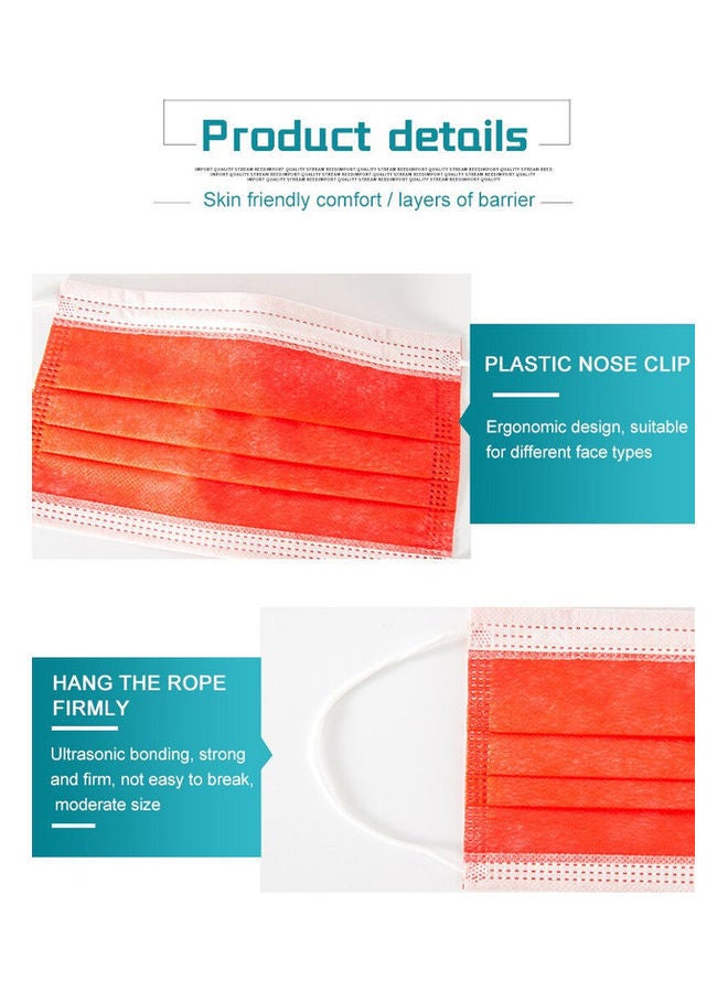 NIBEMINENT 50 Pieces Strawberry Aroma 3 Ply Disposable Face Mask - Image 4