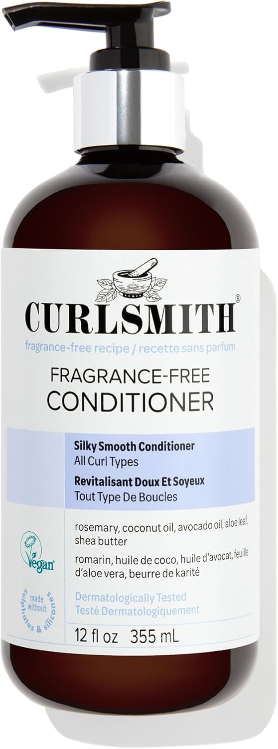 Curlsmith FragranceFree Conditioner Moisturising Detangling for Curly Wavy Hair Dermatologically Tested Ideal For All Curl Types