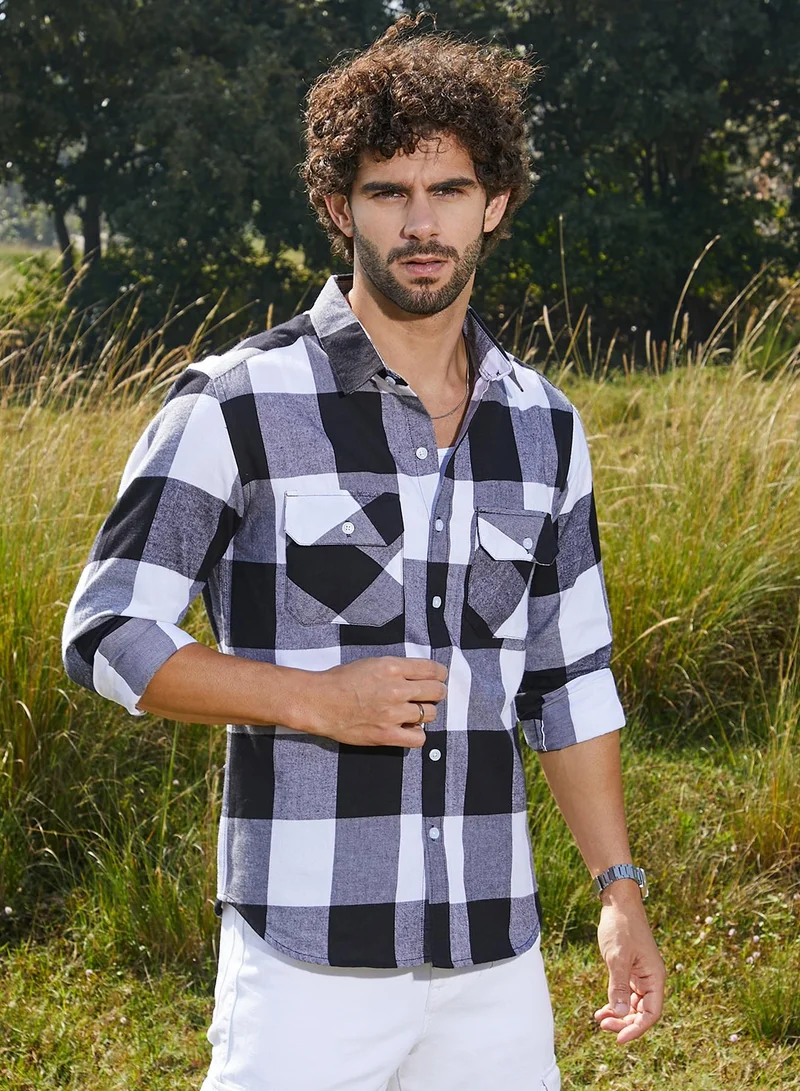 CAHOOT  Men's Prussian Blue Buffalo Utility Shirt for Men | Best Price UAE