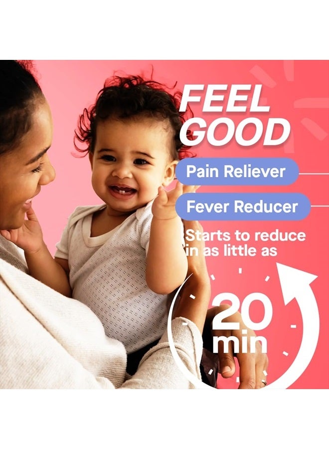 Genexa Infants' Pain and Fever Reducer | Baby Acetaminophen, Dye Free, Liquid Oral Suspension Medicine for Infant | Delicious Organic Blueberry Flavor | 160 mg per 5mL | 2 Fluid Ounces - Image 3