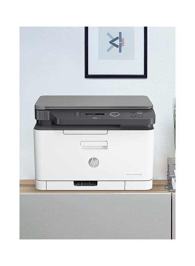 HP طبعة ليزر متعددة الوظائف بخاصية الطباعة الملونة طراز 178nw أبيض - Image 4