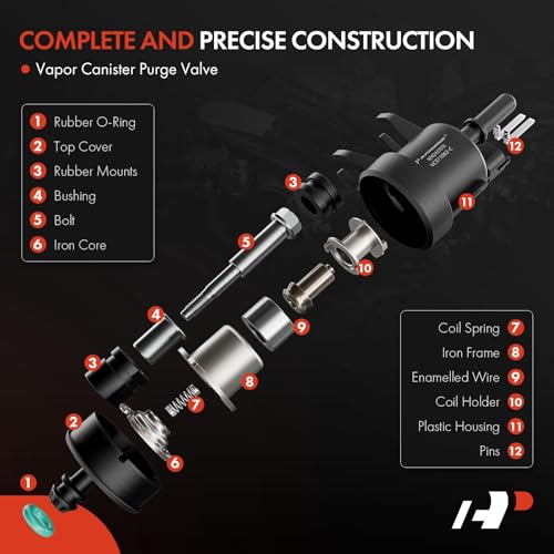 A-Premium Vapor Canister Purge Solenoid Valve Compatible with Chevrolet Equinox, Traverse, Impala, Camaro, Colorado, Volt & GMC Terrain, Acadia, Canyon & Buick Enclave, LaCrosse & Cadillac SRX, CTS - Image 4