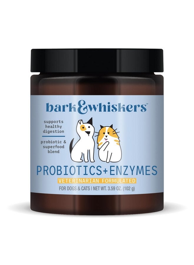 دكتور ميركولا Bark & Whiskers, Probiotics + Enzymes 3.59 oz, غير معدلة وراثيًا، خالية من الجلوتين، خالية من الصويا، دكتور ميركولا - Image 1