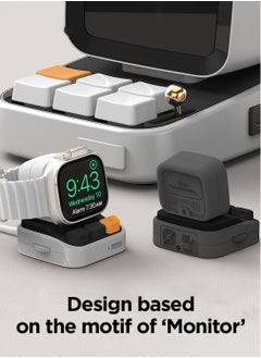 Elago W9 Stand for Apple Watch Charger Stand Compatible with Apple Watch Ultra 49mm, Series 8/7 (45mm), Series 6/SE/5/4 (44mm) - Dark Grey  - Image 4