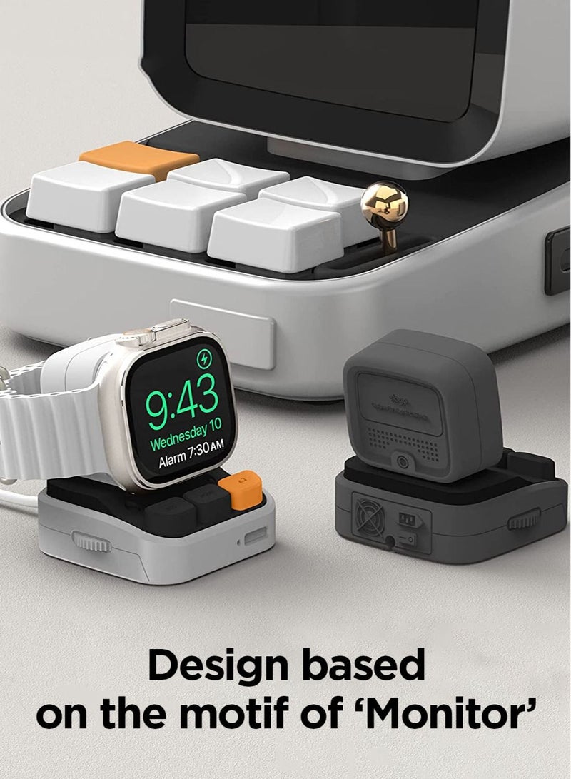 Elago W9 Stand for Apple Watch Charger Stand Compatible with Apple Watch Ultra 49mm, Series 8/7 (45mm), Series 6/SE/5/4 (44mm) - Dark Grey - Image 4