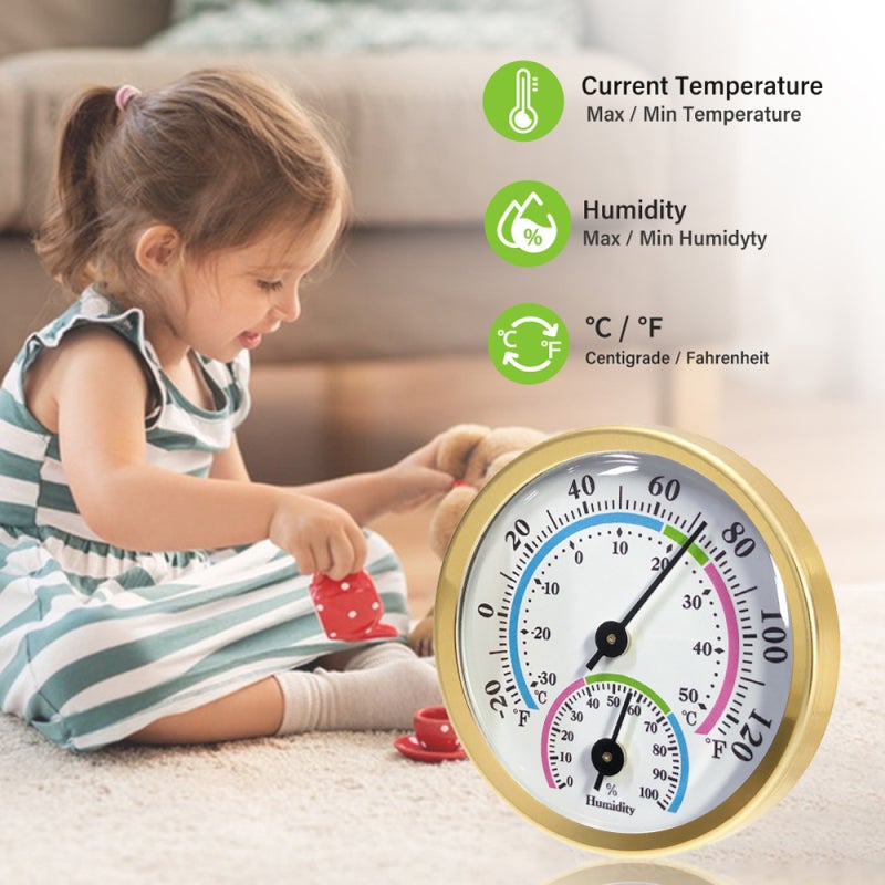 Portable Home Office Hygrometer Indoor Wireless Wall-mounted Humidity Meter and Temperature Meter 2-In-1 Temperature And Humidity Monitor - Image 3