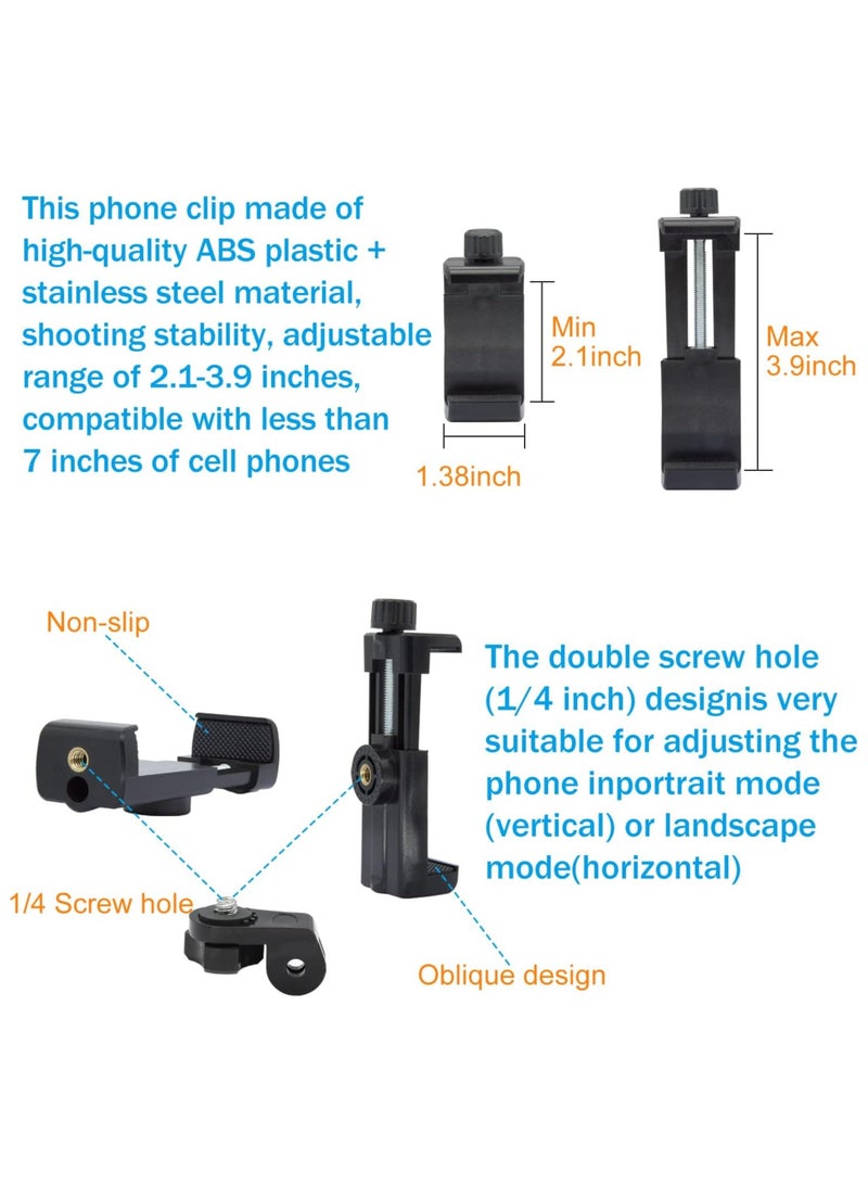 Mobile Phone Chest Strap Harness Mount Head Strap Holder Kit for POV/VLOG,Cell Phone Clip Compatible with iPhone,Samsung,GoPro Hero 9, 8,7, 6, 5, 4, 3,2, 1,AKASO,DJI Osmo,and Action Cameras - Image 5