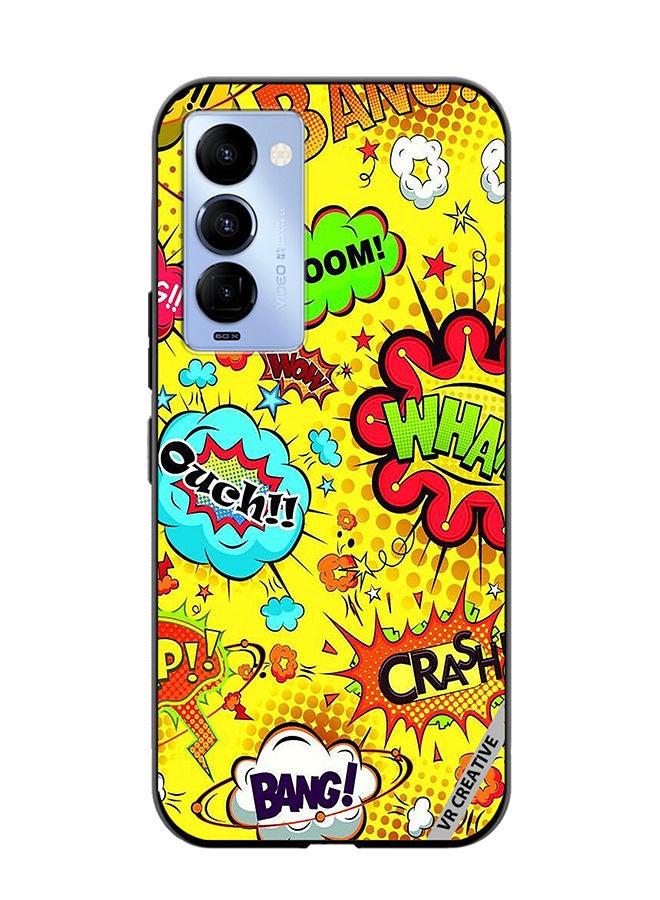 VR CREATIVE Protective Case Cover For Tecno Camon 18/18 P Multiple Stickers Design Multicolour - Image 1