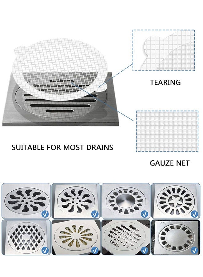 وهاواي 50 Pack Disposable Shower Drain Hair Catcher Mesh Stickers, Hair Catchers for Shower, Bathroom Catchers Drain Protector - Image 3