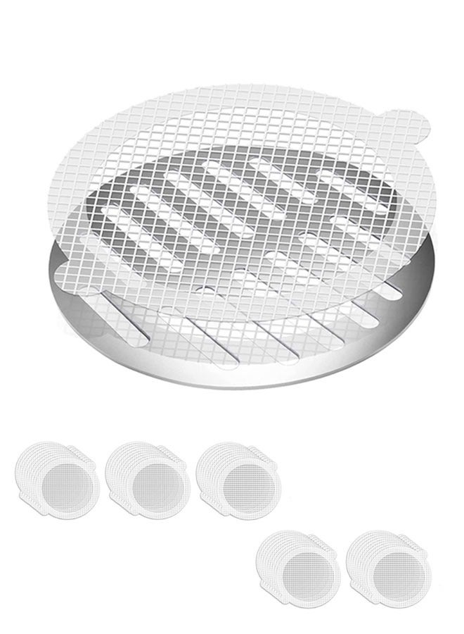 وهاواي 50 Pack Disposable Shower Drain Hair Catcher Mesh Stickers, Hair Catchers for Shower, Bathroom Catchers Drain Protector - Image 1