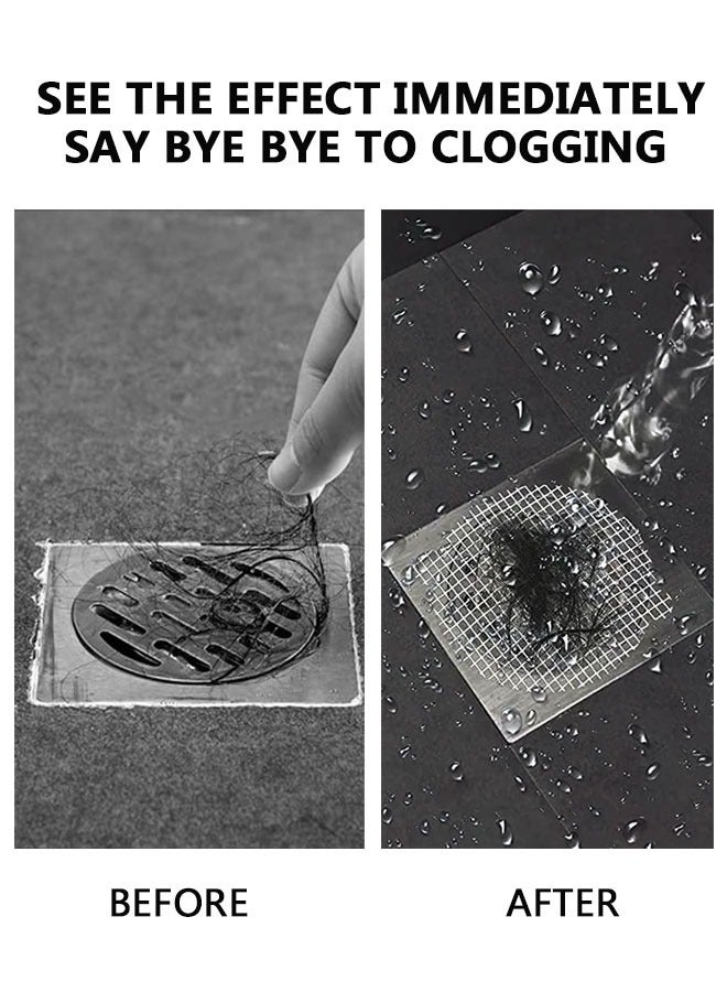 وهاواي 50 Pack Disposable Shower Drain Hair Catcher Mesh Stickers, Hair Catchers for Shower, Bathroom Catchers Drain Protector - Image 4