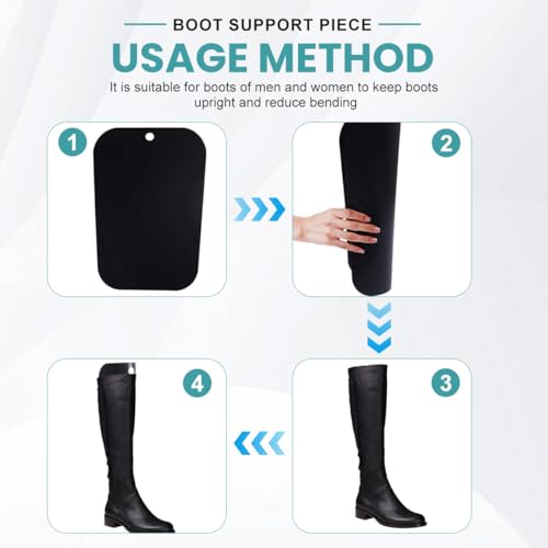 SYBL 2 Pairs Reusable Boot Shaper Form Inserts - Tall Support Black Plastic Inserts Pads - Knee High Shoes Thigh Boot Holder Hanger for Men or Women (16inch/40cm) - Image 3