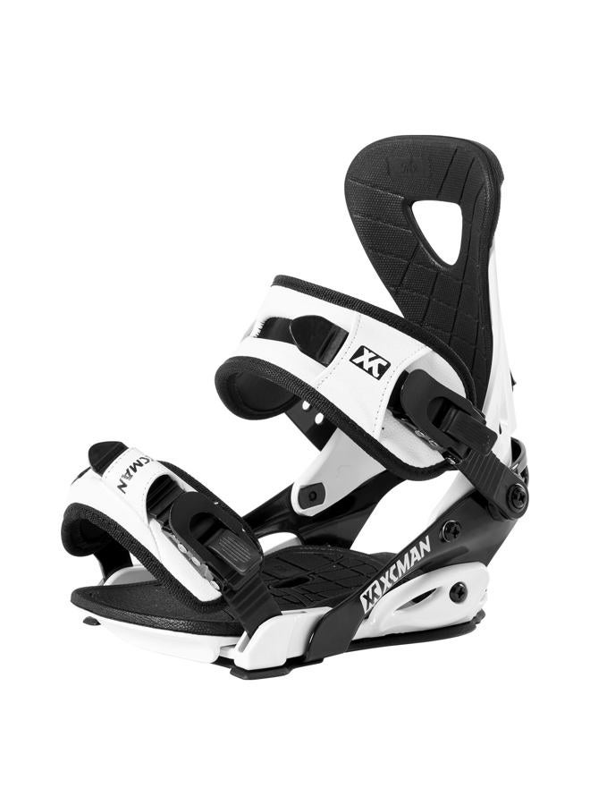 XCMAN Outdoors All-Mountain Snowboard Binding, Boot US Size 6-9 (Black White, L) - Image 1