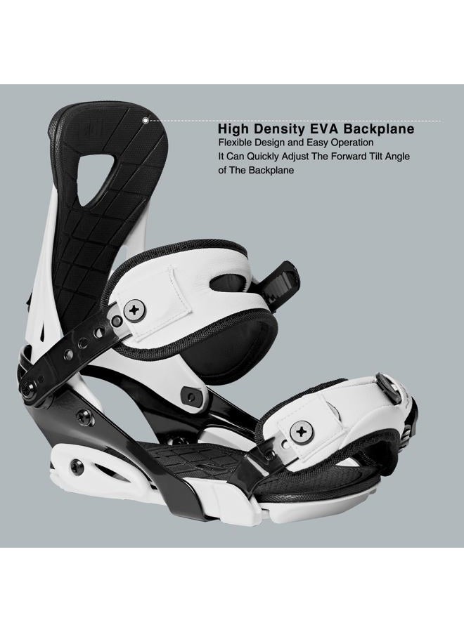 XCMAN Outdoors All-Mountain Snowboard Binding, Boot US Size 6-9 (Black White, L) - Image 5
