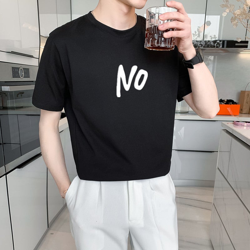 Popular Versatile Short-Sleeved T-Shirt Men'S Trendy Brand Trendy Clothes 2024 Men'S White Half-Sleeve - Image 4
