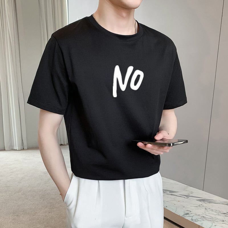 Popular Versatile Short-Sleeved T-Shirt Men'S Trendy Brand Trendy Clothes 2024 Men'S White Half-Sleeve - Image 5