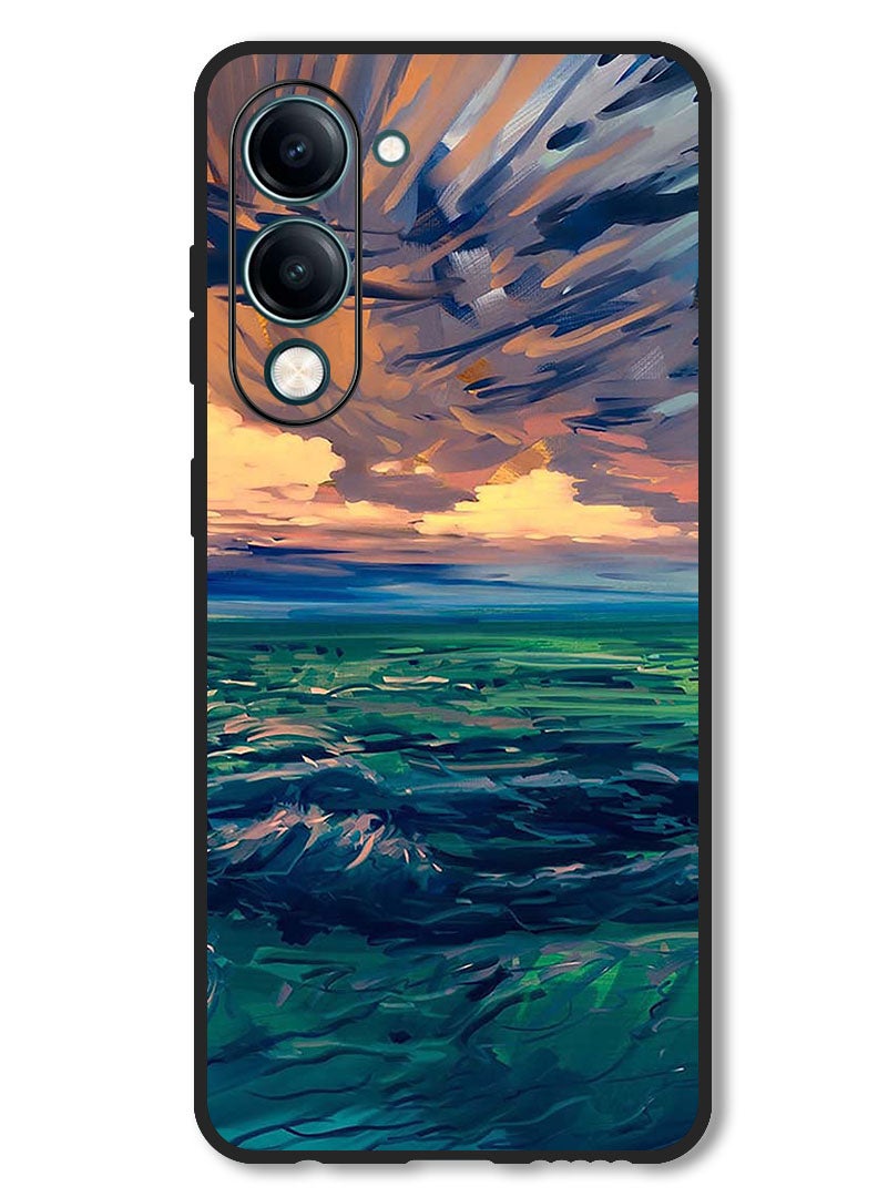 Theodor Case Compatible with Vivo Y29s Protection Shockproof Bumper Cover Landscape - Image 1