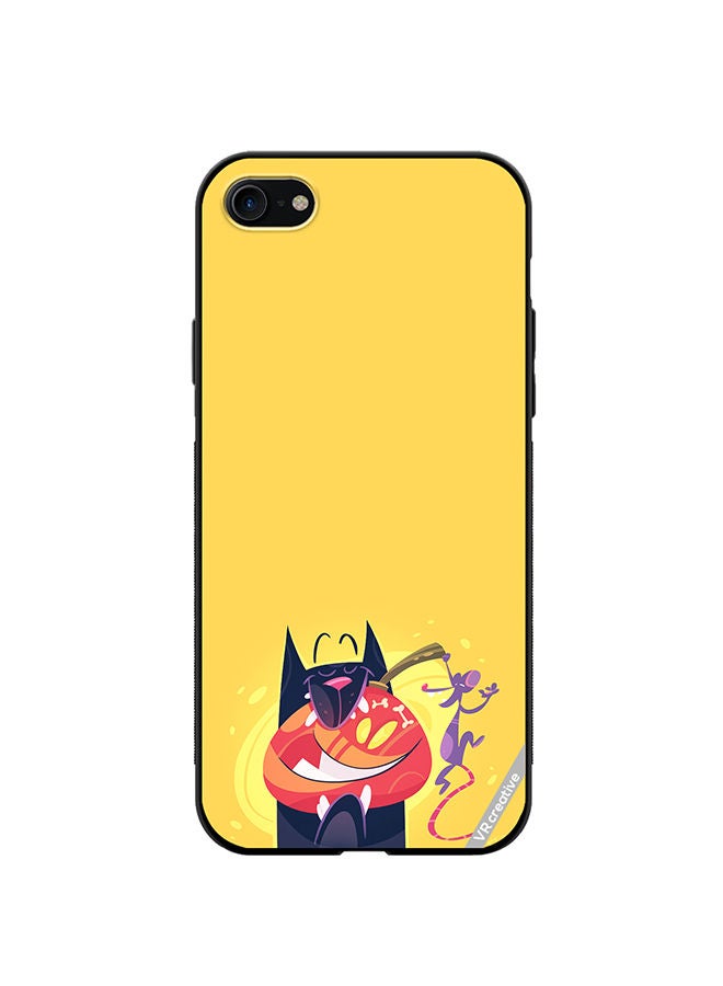 VR CREATIVE Protective Case Cover For Apple iPhone SE (2022) Halloween Cat Design Multicolour - Image 1