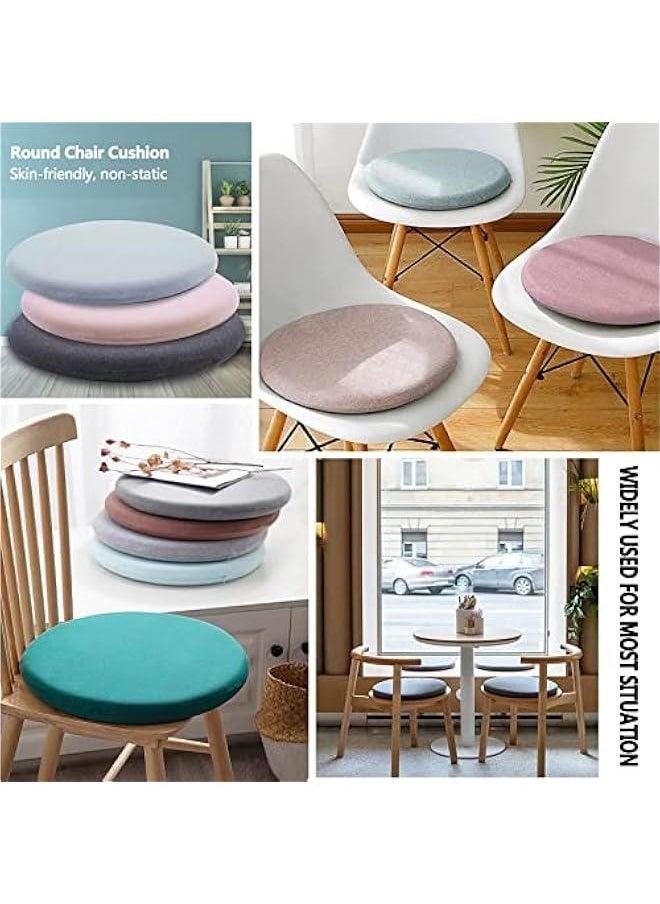 Generic - Round Chair Cushions 18 inch, Stool Cushions Round 18 Inch Upgrade Memory Foam Seat Cushion, Detachable Chair Pads with Hidden Zipper Design, Work from Home Essentials Dark Grey - Image 1