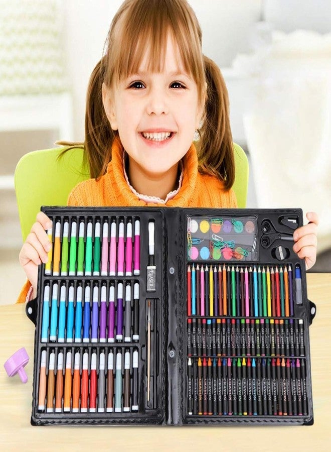Corslet 150 Pieces Art Set for Kids with Case, Art and Craft Supplies Kit for Drawing and Painting, Color Set with Markers, Water Colors, Brush, Color Pencils, Crayons Pack of 1 - Image 2