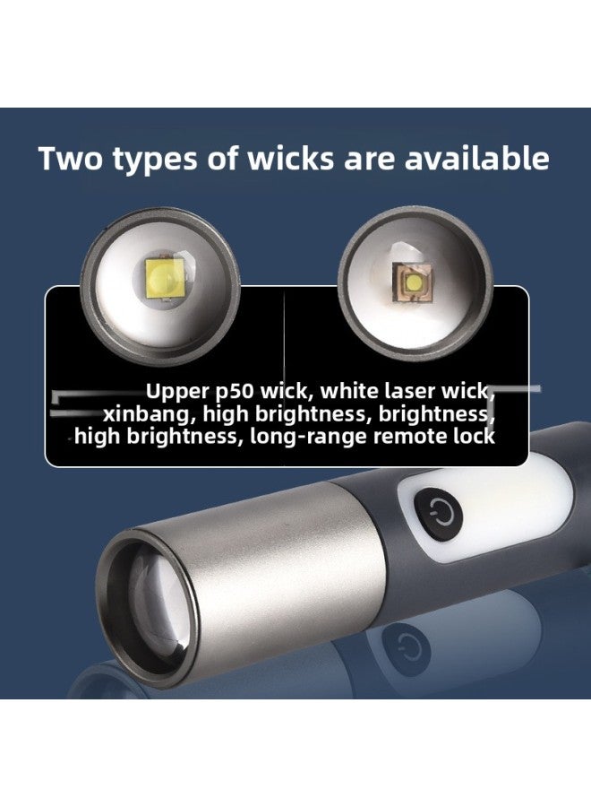 Camping Lantern Waterproof Outdoor High Beam Flashlight Side Light Small Handheld Torch Lighting Equipment For Camping Hiking