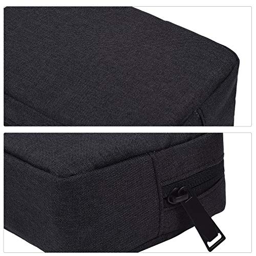 dealcase Canvas Waterproof Universal Electronic Accessories Organizer for Power Bank,Charging Cords,Chargers,Mouse,USB Cable,Earphones and More Out-going, Business Travel Gadget Bag,Black(Small+Big) - Image 5