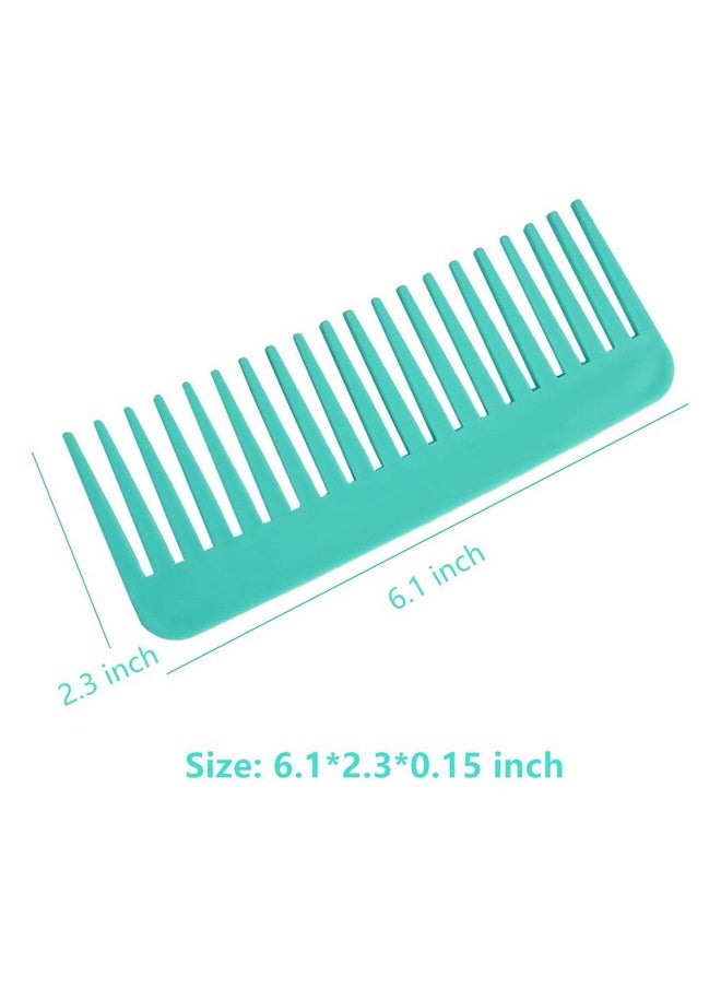 NuAngela NuAngela Wide Tooth Hair Comb No Static, Detangling Styling Comb For Thick Long Curly Hair, No Handle Round Teeth, Reduce Hair Loss&Breakages, Shower Shampoo Detangler Comb For Women Men (Cyan)  - Image 5