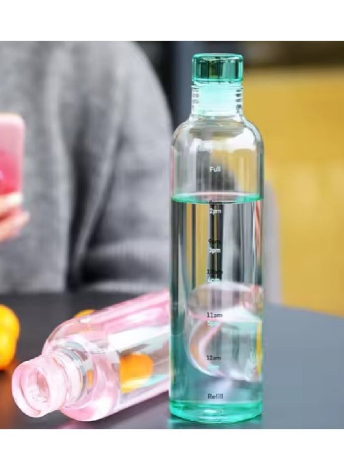 Healthy Plastic Sports Water Bottle\ flask with Time Markers, High quality flask - Image 4