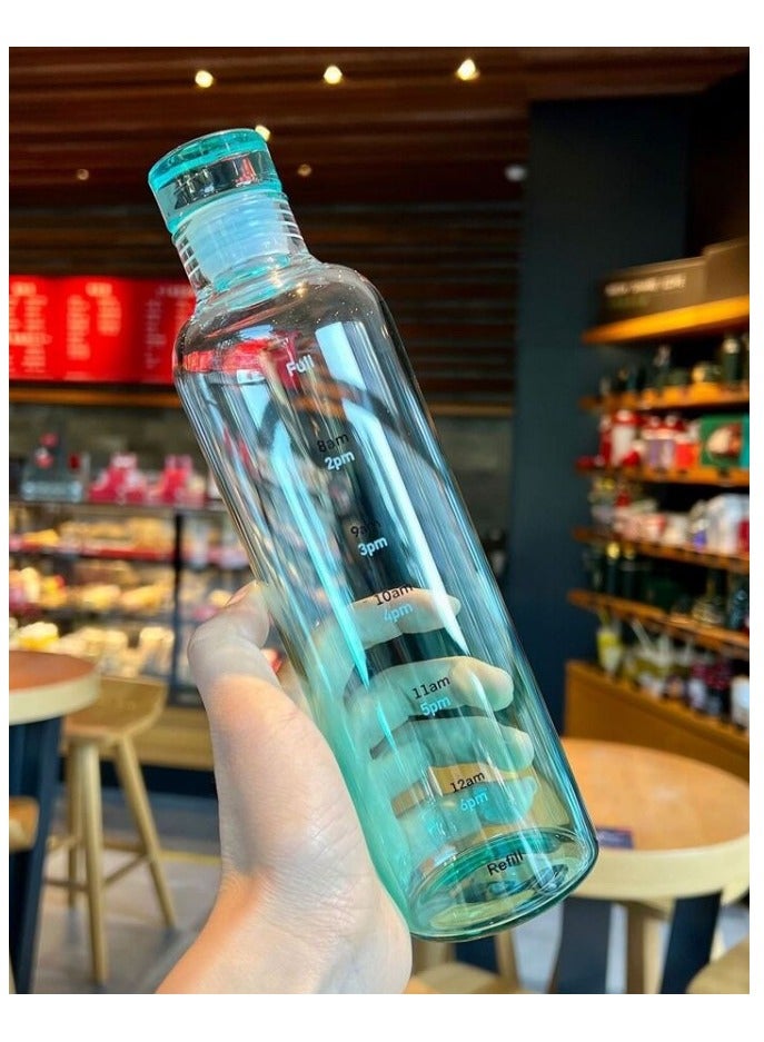 Healthy Plastic Sports Water Bottle\ flask with Time Markers, High quality flask - Image 1